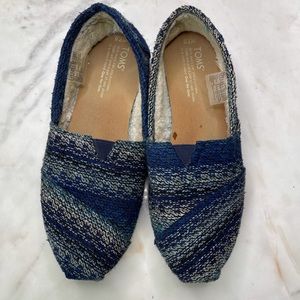 Toms Blue Stripe Woven Wool Classics